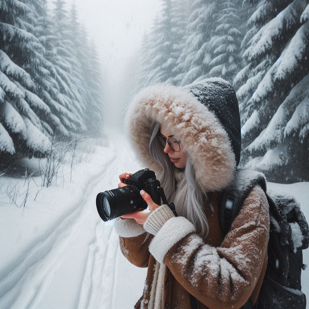 In the middle of every difficulty: Lena, bundled up in warm winter clothing