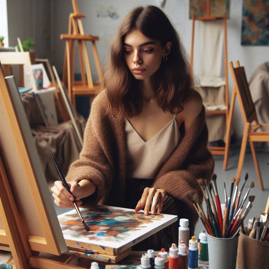 Your time is limited: Samantha sitting in a small, intimate art class