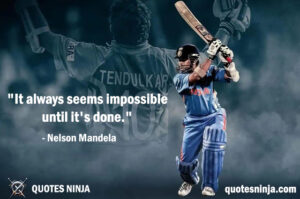 It always seems impossible: Sachin Tendulkar 1st 200 Runs scorer in ODI and 100 Centuries in his carrier.