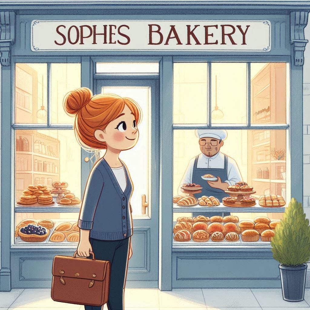 The first morning in Sophies small bakery