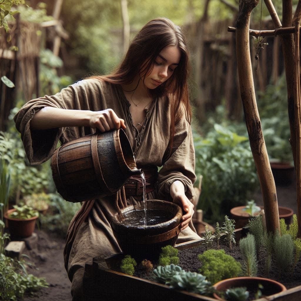 Do what you can: Elara, a young woman in her small garden