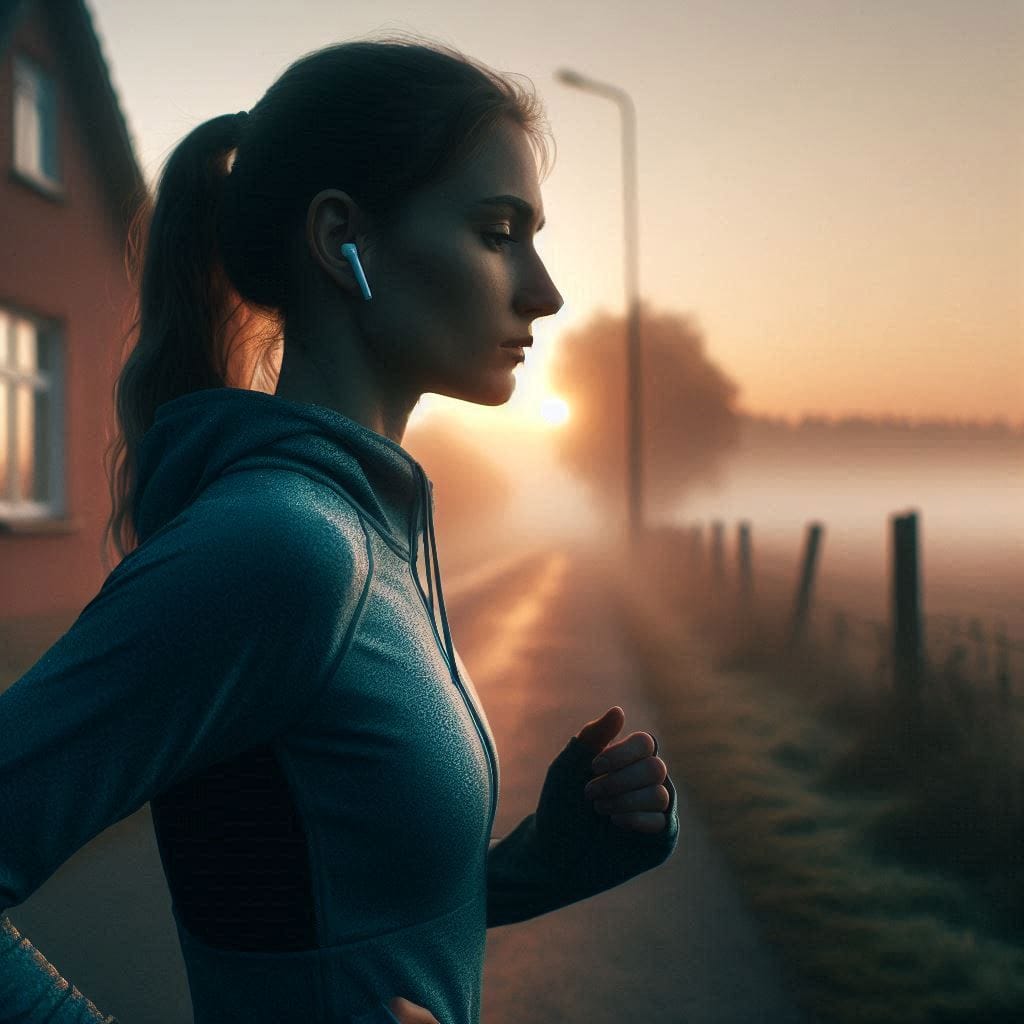 I never dreamed about success: Elena, in her running gear, stands outside her house at the break of dawn