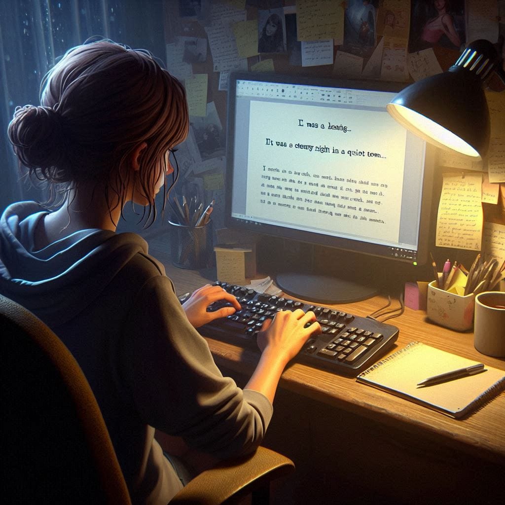 The secret of getting ahead: Emma at her desk in her room