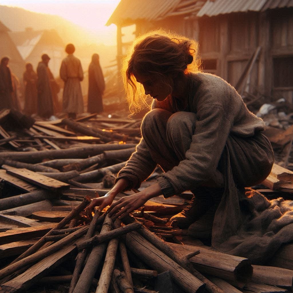 Hardships often prepare ordinary people: Lila, collecting construction material