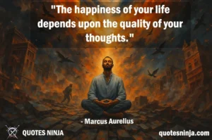 a man in meditation mode in fully chaotic area