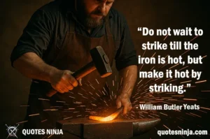 Smith giving shape to sword