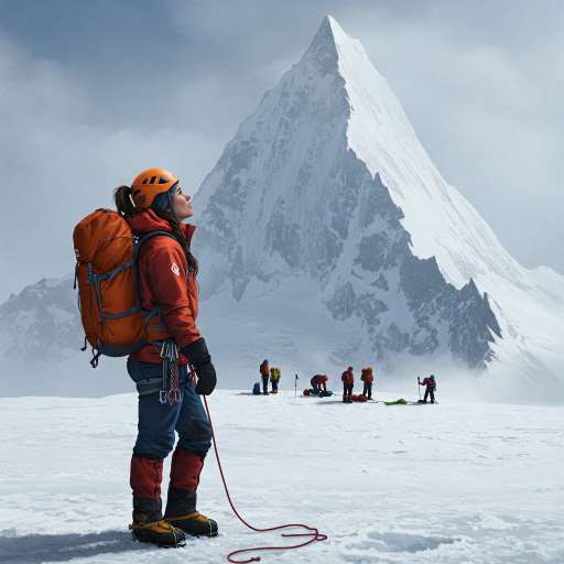F-E-A-R has two meanings: Jade standing at the foot of a towering snow-covered mountain