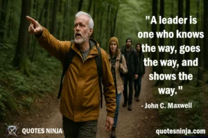 Guide showing path to the travellers in the forest