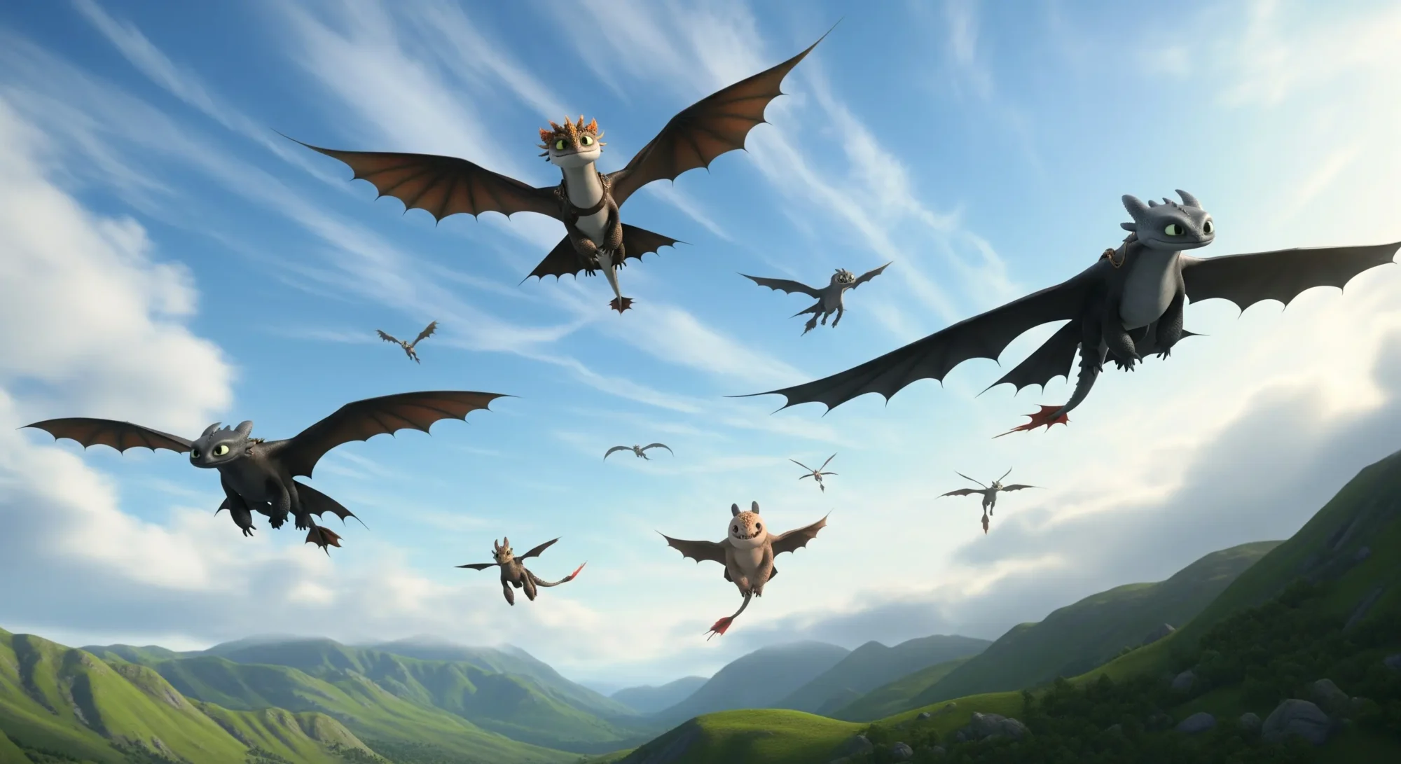 Dragon Flying in the sky