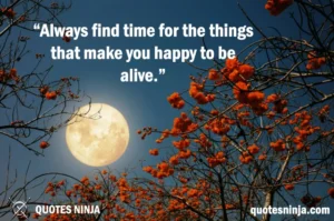 Blooming flower tree during full moon