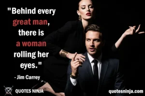 A woman is standing behind man