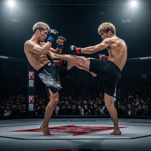 Kaito sidesteps a brutal kick from a powerful opponent