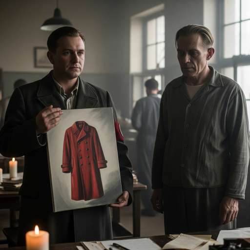 Schindler holds one of Jakub’s paintings