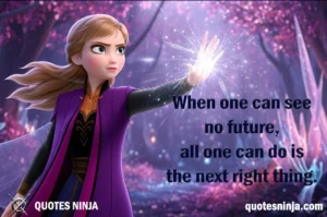 Anna with a determined expression, casting ice magic from her outstretched hand