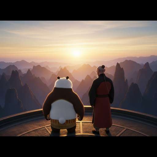 Po & Master Shifu at The Top of Palace