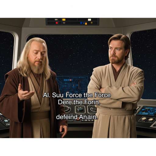 Fear is the path to the dark side: Qui-Gon Jinn calmly speaks to Obi-Wan