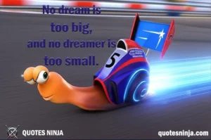 Snail(Turbo) with blue trail behind