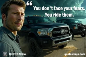 Glen Powell standing beside black truck