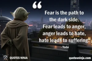 Yoda watching his city form balcony