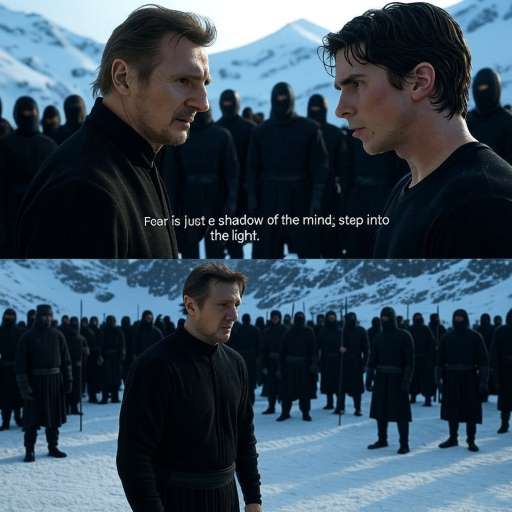 Fear is just a shadow of the mind: A younger Bruce spars with Ra’s al Ghul