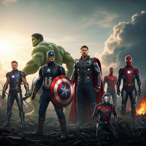 Captain America, Thor, Hulk, Hawkeye, and the others—stand together