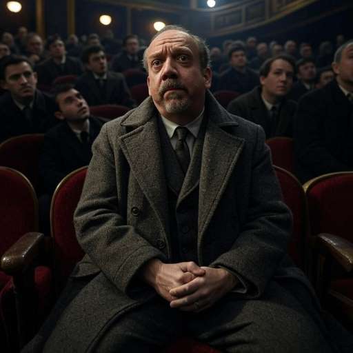 Inspector Uhl, watches the stage show with skeptical eyes