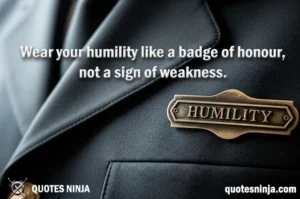 Humility Badge on the chest of officer