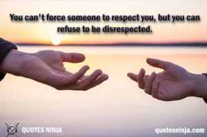 Two hands letting go