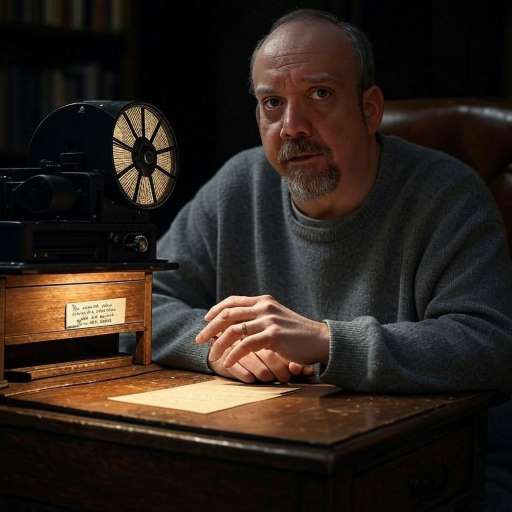 Uhl inspecting a single handwritten note lies on top of desk