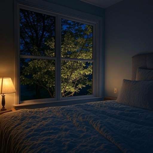 Wind Rustling the Trees Outside the Window