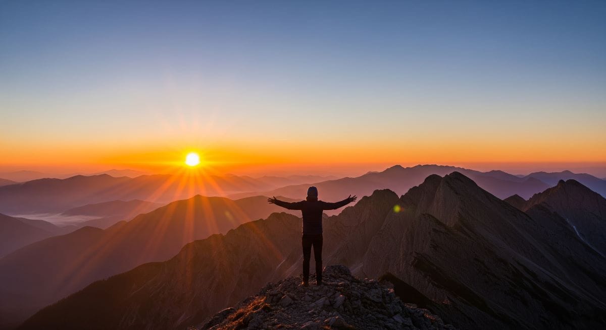 Inspirational sunrise image symbolizing hope and motivation