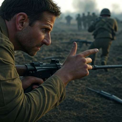 Discipline is the refining fire: Bradley Cooper’s finger hovering just above the rifle trigger