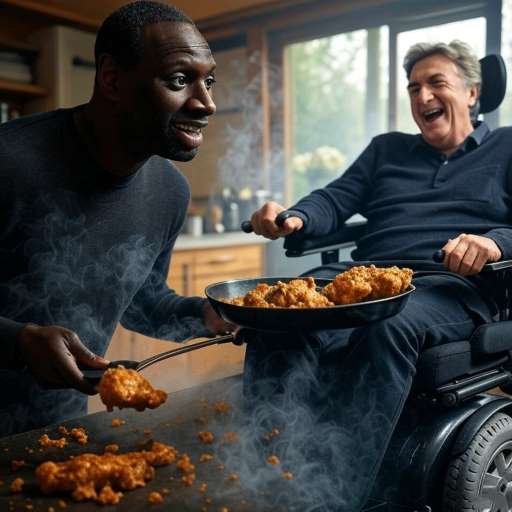 Driss and Philippe is in the kitchen