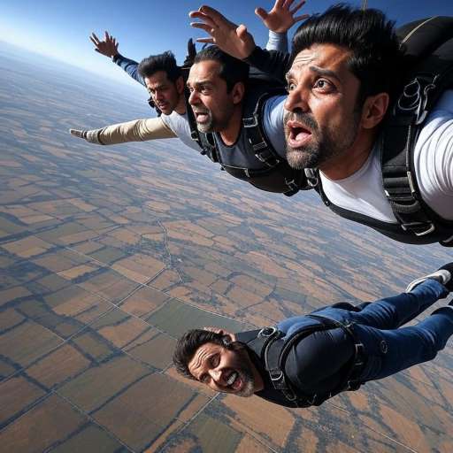 Happiness isn’t a destination: Farhan Akhtar, Abhay Deol & Hrithik Roshan mid-air