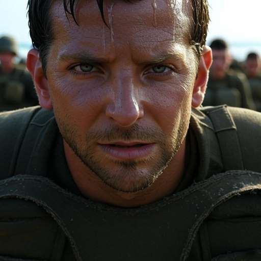 Discipline is the refining fire: Focused Bradley Cooper, sweat dripping down his brow