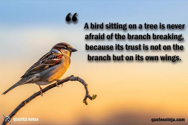 Sparrow sitting on a branch