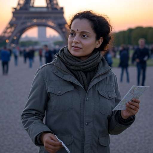 Life isn't lived by being with someone: Kangana Ranaut, standing in front of the Eiffel Tower