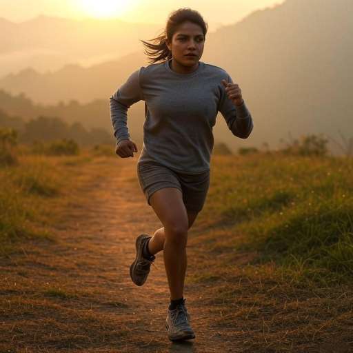 Mary Kom running early in the morning