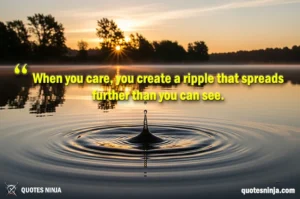 Lake with a single drop of water creating ripples