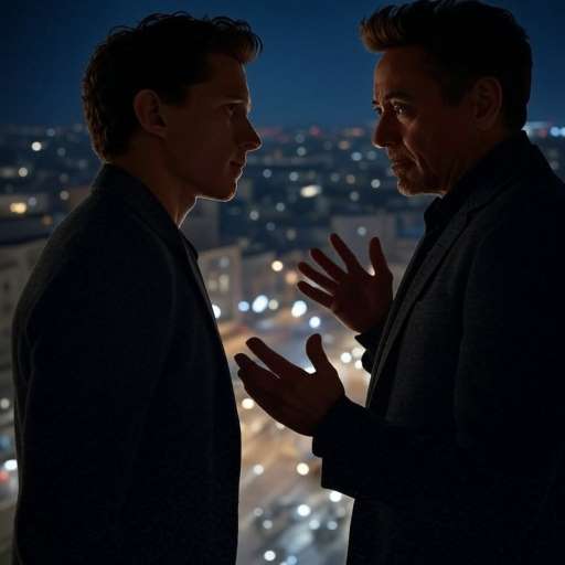 Peter with a mentor Tony Stark