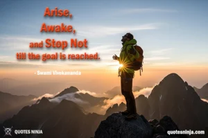 Mountain climber on the top of hill