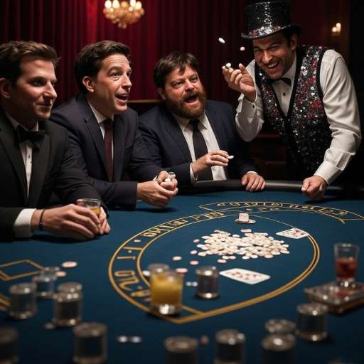 The Wolfpack at private blackjack table