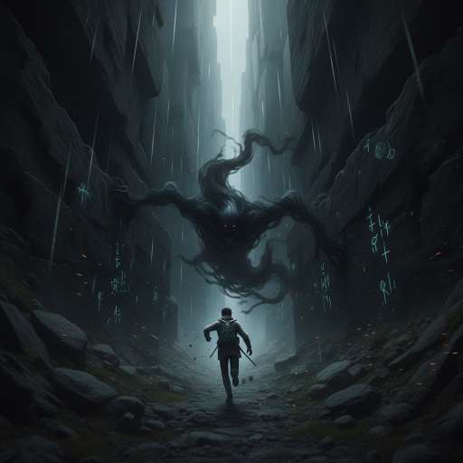 Arin sprints forward through the dark tunnel