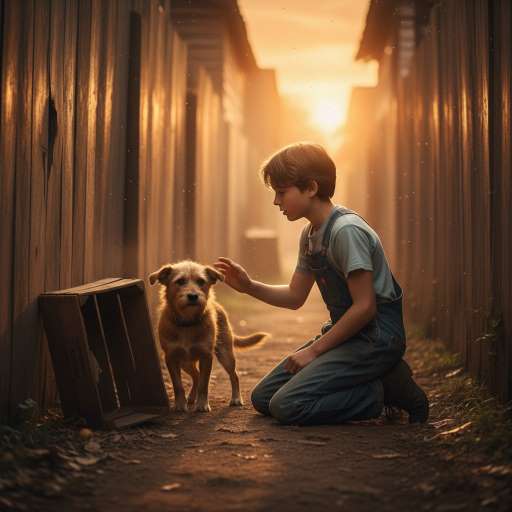 Integrity is doing the right thing: Elias, kneels beside injured brown dog