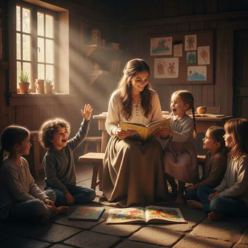 Mara Teaching Children in the Classroom