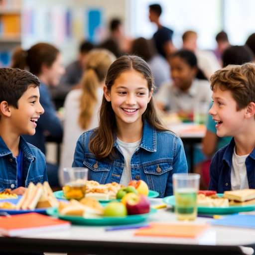 Empathy turns strangers into neighbours: Millie Davis sits at a lunch table across from Jacob Tremblay & Noah Jupe