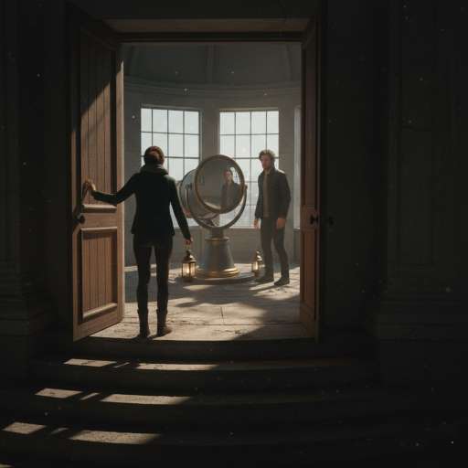 when Clara entered, Eli stood beside a massive, circular telescope