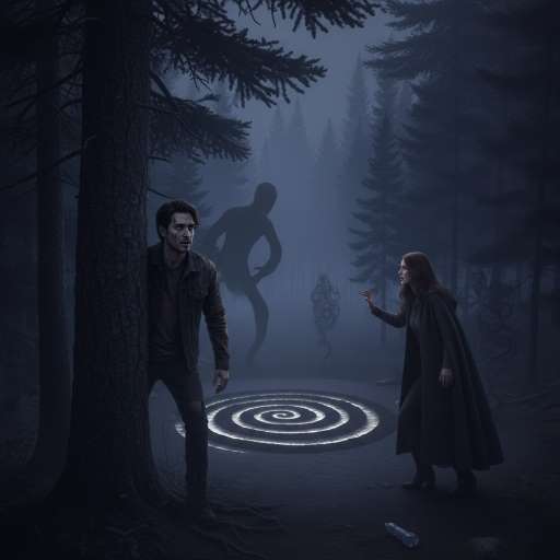 Daniel—steps halfway into the moonlight, Elena come from back