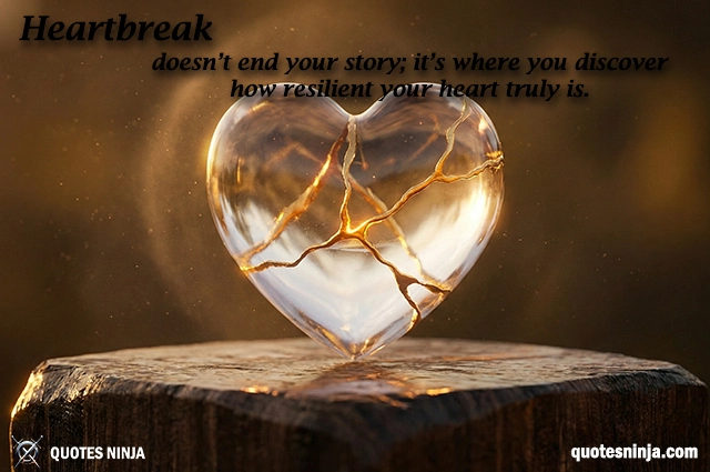 A heart made of glass or gold, cracked but beautifully mended with golden lines (kintsugi style)